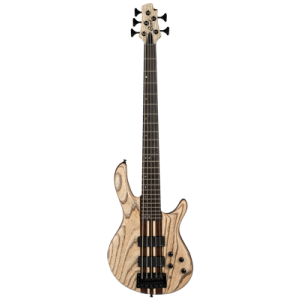 CORT Guitare basse, A5 Ultra, Etched Natural Black, 5 cordes, Housse