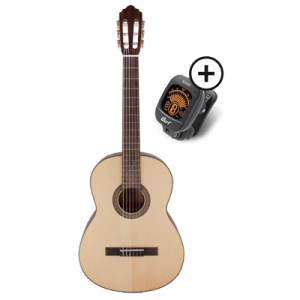 CORT paquet, guitare folk AC200 nature et accordeur E310C